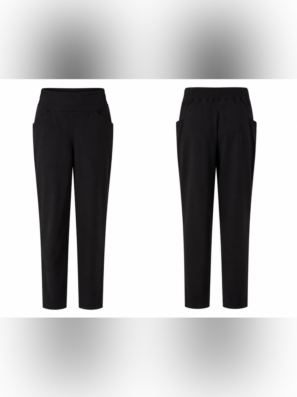 EUC Perfect Stretch by Chico's Black Slim pull on pants Sz 1 REG